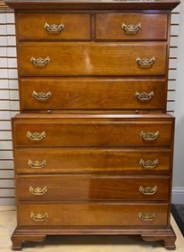 Stickley Georgian Solid Cherry Wood Eight Drawer Dresser