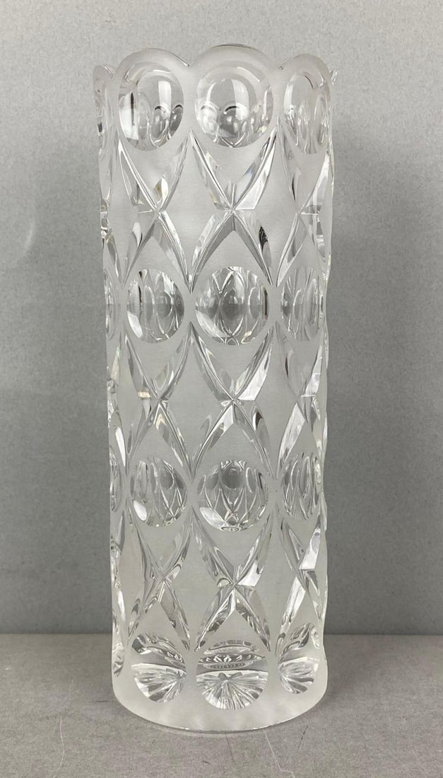 Cut Crystal Vase: 8 inches tall