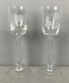 Cordial Etched Glasses
