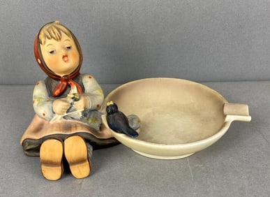 Vintage Hummel Happy Pastime Porcelain Ashtray