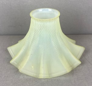 Antique Ruffled Uranium Glass Shade