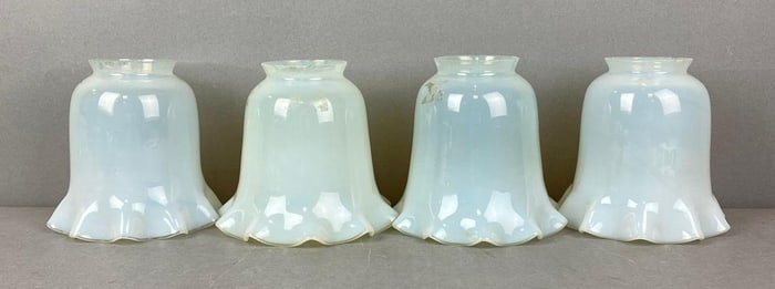 Group of 4 Antique Opalescent Light Shades