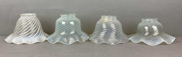 Group of 4 Antique Swirl Light Shades