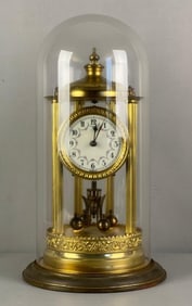 1920s J Miller and Co Torsion Brass Anniversary Clock