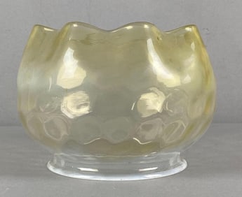 Antique Coindot Ruffled Edge Glass Lamp Shade