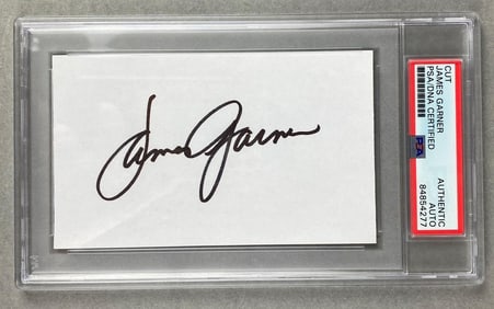 Signed James Garner Cut PSA Certified