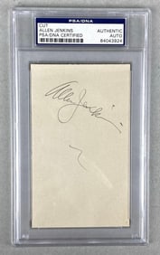 Signed Allen Jenkins Cut PSA Certificated