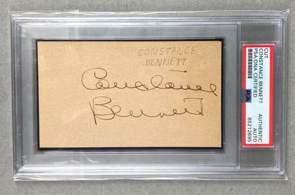 Signed Constance Bennett Cut PSA Certificated