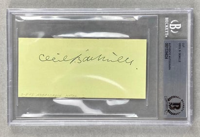 Signed Cecil B. DeMille Cut Beckett Authentic