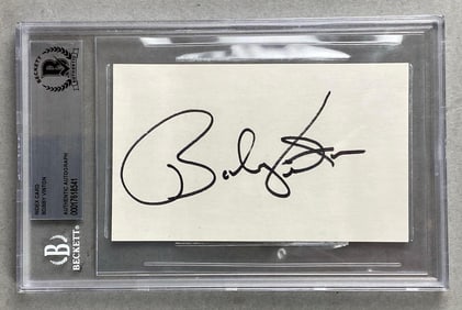 Signed Bobby Vinton Index Card Beckett Authentic