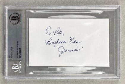Signed Barbara Eden Cut Beckett Authentic