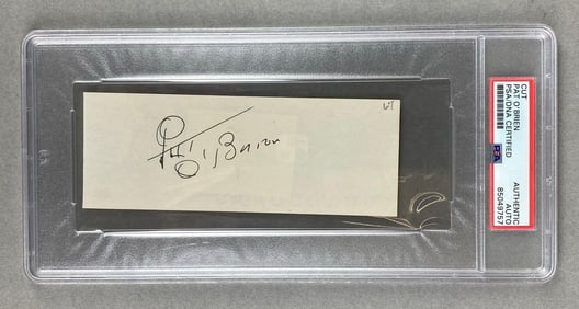 Signed Pat OBrien Cut PSA Certified