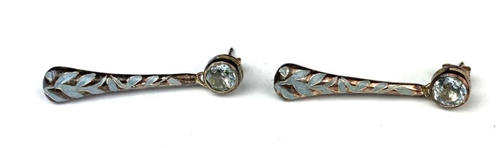 .925 Sterling Silver Sky Blue Topaz Earrings