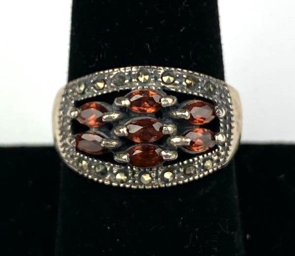 .925 Sterling Silver Garnet Spinel Ring (1 of 6)