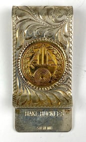 1999 Hake Buckles .925 Sterling Silver Eastern Zone Shoot Engraved Money Clip