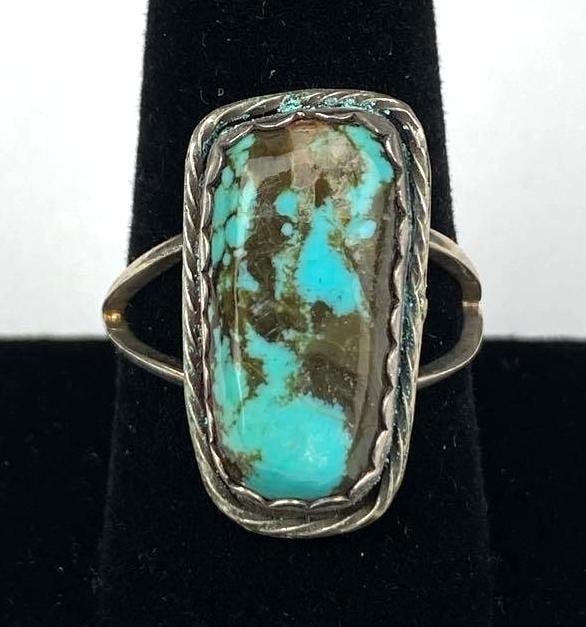 Navajo .925 Sterling Silver Turquoise Ring (1 of 4)