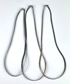 Group of 3 Sterling Silver Necklaces