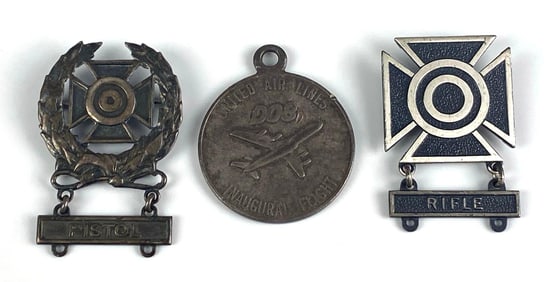 Group of 3 Sterling Silver Medals