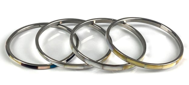 Group of 4 Silver Bangles