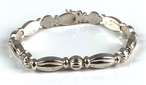 Italian Sterling Silver Bead Bracelet