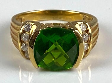 Chinese Gold Plated Sterling Silver CZ Ring