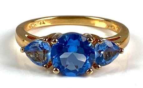 Gold Plated Sterling Silver CZ Ring