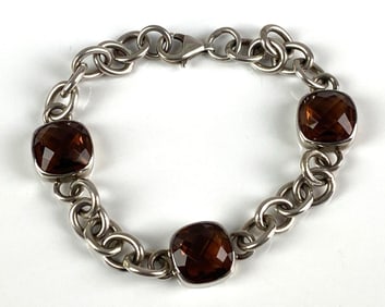 Sterling Silver and CZ Bracelet