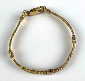 Italian Gold Plated Sterling Silver Mesh Bracelet