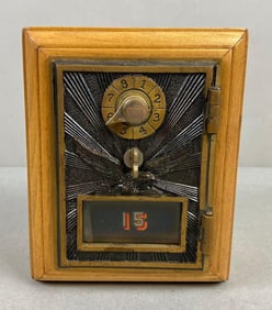 Antique US Post Office Box Door Federal Eagle Coin Bank