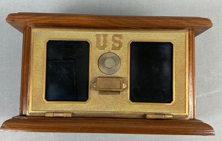 Antique US Post Office Box Door Federal Eagle Coin Bank