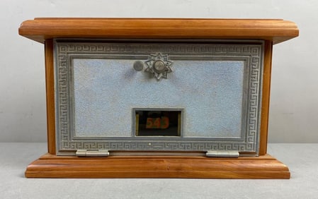 Antique US Post Office Box Door Federal Eagle Coin Bank