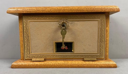 Antique US Post Office Box Door Federal Eagle Coin Bank