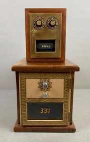 Group of 2 Post Office Box Door Federal Coin Bank