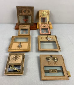 Group of 8 US Postal Office box Doors