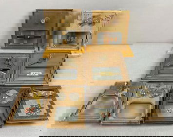 Group of 8 US Postal Office box Doors