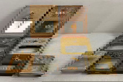 Group of 8 US Postal Office box Doors