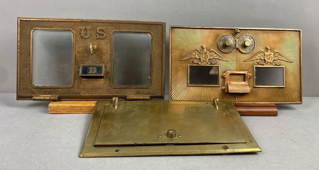 Group of 3 US Postal Office letter box Doors (1 of 3)