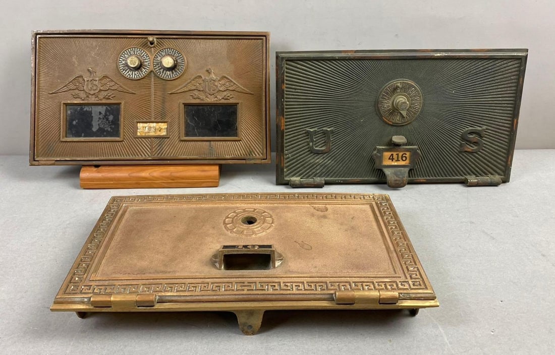 Group of 3 US Postal Office letter box Doors (1 of 3)