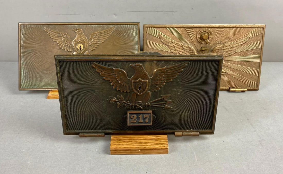 Group of 3 US Postal Office letter box Doors (1 of 4)