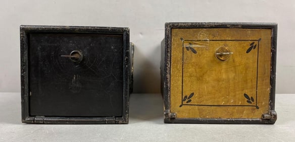 Group of 2 Safety Deposit/Lock Boxes with Keys