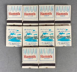 Group of 10 NOS Hamm’s Beer Advertising Paper Matches