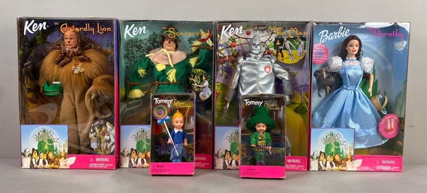 Group of 6 Mattel Barbie The Wizard of Oz Themed Dolls