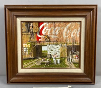 Coca Cola Barn Painters by H. Hargrove