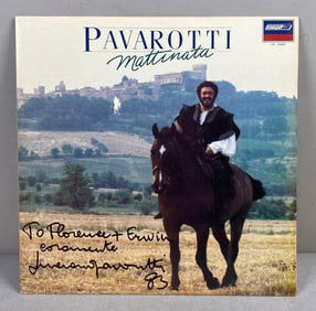 1983 Autographed Luciano Pavarotti Vinyl LP Record
