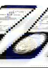 1986 Samoa $25 Kon-Tiki 5 oz .999 Fine Silver Coin