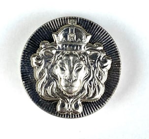 Scottsdale Mint Lion 5 oz .999 Fine Silver Stacker Round
