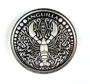 Anguilla Estern Caribbean Central Bank 1 oz .999 Fine Silver $2 Round