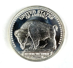 silver Bullion Indian Chief 1 oz .999 Fine Silver Round