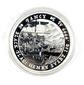 2023 Tuvalu $1 Black Flag Fancy 1 oz .999 Fine Silver Coin