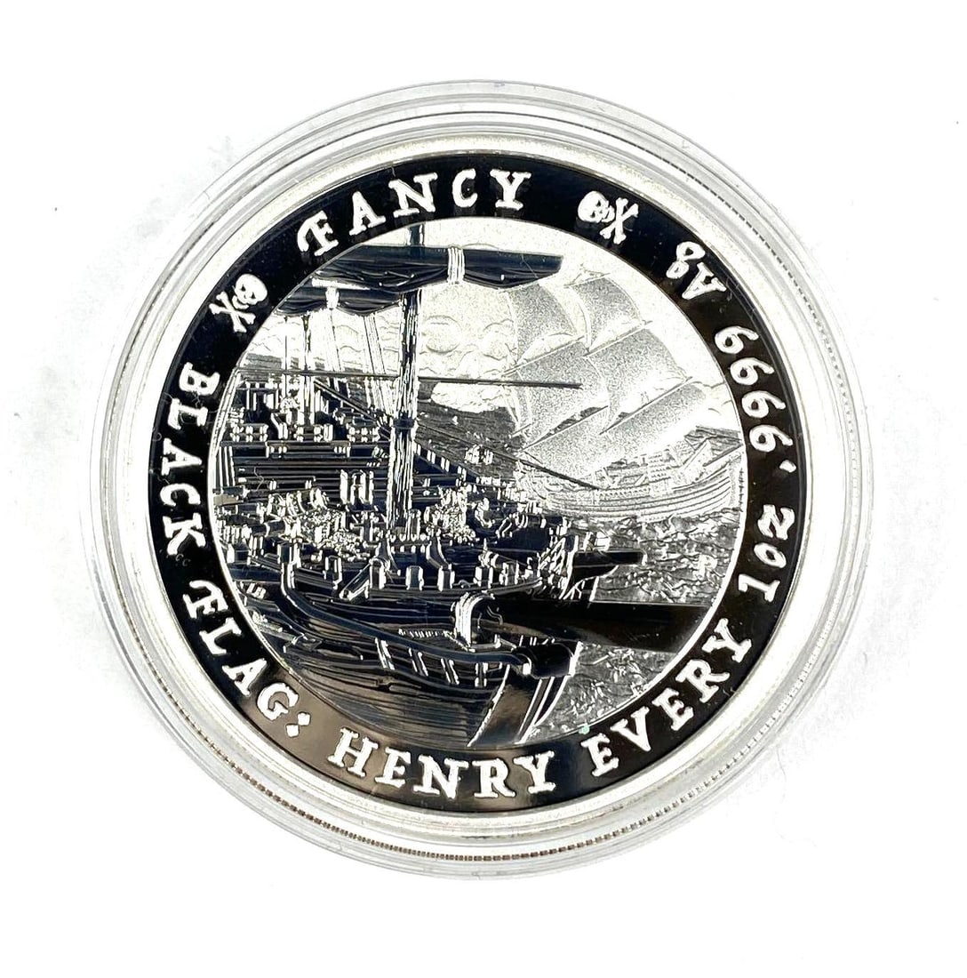 2023 Tuvalu $1 Black Flag Fancy 1 oz .999 Fine Silver Coin: 2023 Tuvalu $1 Black Flag Fancy 1 oz .999 Fine Silver Coin